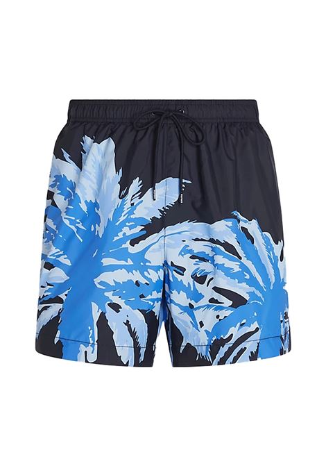 Costume Tommy Jeans Essential Media Lunghezza Hawaiano Blu Uomo TOMMY HILFIGER SWIMWEAR | Costumi | UM0UM03298-0YC